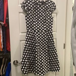 Polka Dot Black and White Dress